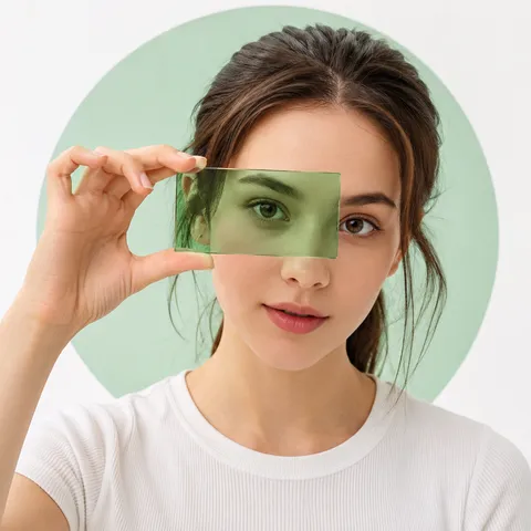 Person using ColorLenz with a green screen